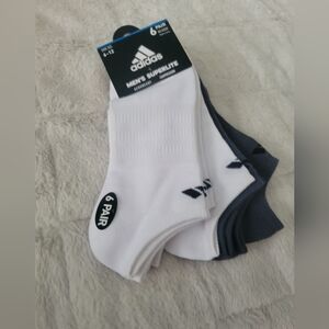 Adidas Men's Superlite No-Show Socks - White and Black